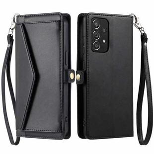 For Samsung Galaxy A23 4G / 5G / F23 5G Wallet Multi-card Slot Leather Phone Case with Lanyard(Black)