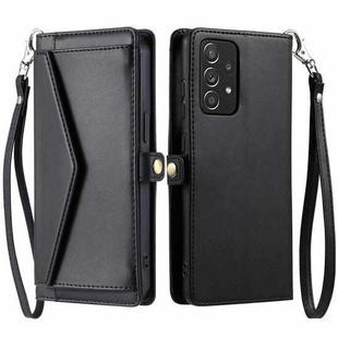 For Samsung Galaxy A52 4G / 5G / A52s 5G Wallet Multi-card Slot Leather Phone Case with Lanyard(Black)