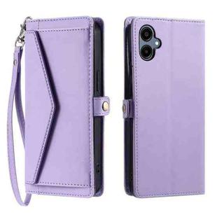 For Samsung Galaxy A06 5G / 4G Wallet Multi-card Slot Leather Phone Case with Lanyard(Purple)