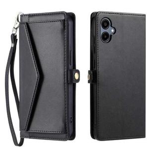 For Samsung Galaxy A06 5G / 4G Wallet Multi-card Slot Leather Phone Case with Lanyard(Black)