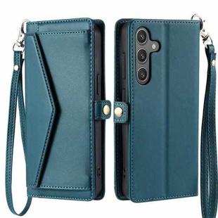For Samsung Galaxy A17 5G Wallet Multi-card Slot Leather Phone Case with Lanyard(Green)