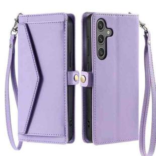 For Samsung Galaxy A17 5G Wallet Multi-card Slot Leather Phone Case with Lanyard(Purple)
