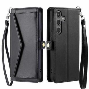 For Samsung Galaxy A17 5G Wallet Multi-card Slot Leather Phone Case with Lanyard(Black)