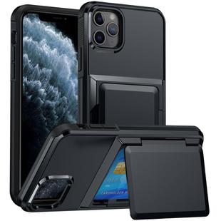 For iPhone 11 Pro Max Card Slot Holder Phone Case(Black)