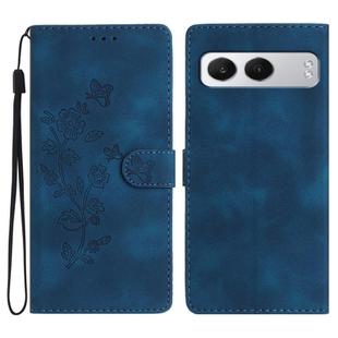 For OnePlus Nord 4 Flower Butterfly Embossing Pattern Leather Phone Case(Blue)