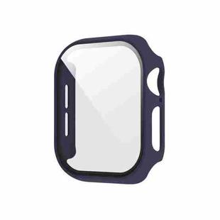 For Apple Watch Series 10 46mm Spray Glazing PC Integrated Tempered Film Watch Case(Midnight Blue)