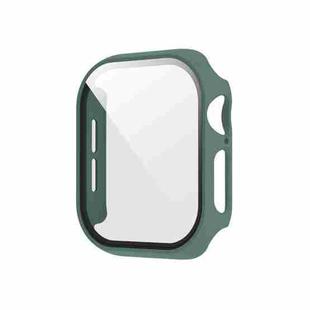 For Apple Watch Series 10 42mm Spray Glazing PC Integrated Tempered Film Watch Case(Official Green)