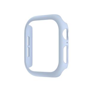 For Apple Watch Series 10 46mm Spray Glazing PC Hollow Watch Case(Ice Blue)