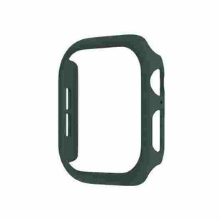 For Apple Watch Series 10 46mm Spray Glazing PC Hollow Watch Case(Dark Green)