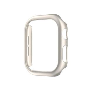 For Apple Watch Series 10 46mm Spray Glazing PC Hollow Watch Case(Starlight)