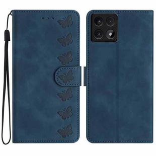 For Xiaomi 14T Seven Butterflies Embossed Leather Phone Case(Blue)