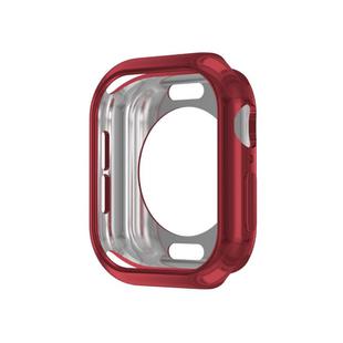 For Apple Watch Series 10 46mm Plating TPU Round Hole Hollow Watch Case(Red)