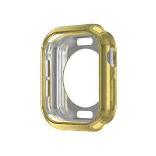 For Apple Watch Series 10 46mm Plating TPU Round Hole Hollow Watch Case(Gold)