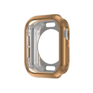 For Apple Watch Series 10 46mm Plating TPU Round Hole Hollow Watch Case(Rose Gold)