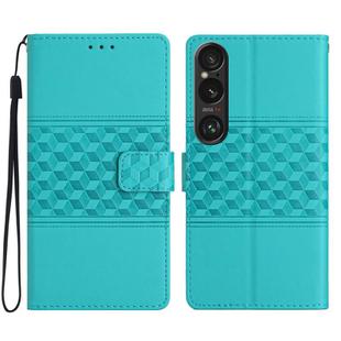 For Sony Xperia 1 VI Diamond Embossed Skin Feel Leather Phone Case(Blue)