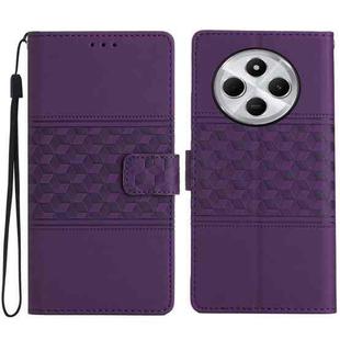 For Redmi 14C 4G Diamond Embossed Skin Feel Leather Phone Case(Purple)