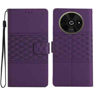 For Xiaomi Poco C61 Diamond Embossed Skin Feel Leather Phone Case(Purple)