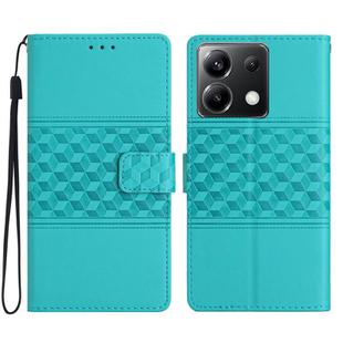 For Xiaomi Poco X6 Diamond Embossed Skin Feel Leather Phone Case(Blue)