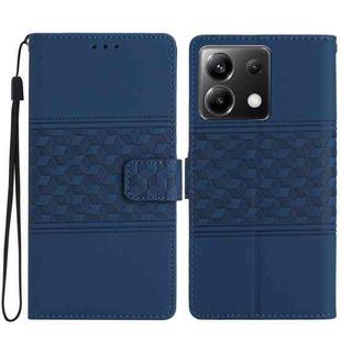 For Xiaomi Poco X6 Diamond Embossed Skin Feel Leather Phone Case(Dark Blue)