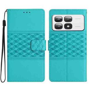 For Xiaomi 14T Pro Diamond Embossed Skin Feel Leather Phone Case(Blue)