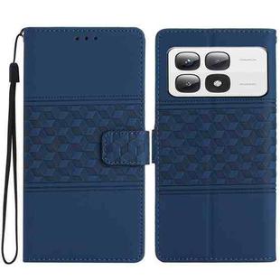 For Xiaomi 14T Pro Diamond Embossed Skin Feel Leather Phone Case(Dark Blue)