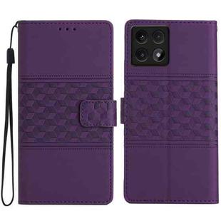 For Xiaomi 14T Diamond Embossed Skin Feel Leather Phone Case(Purple)