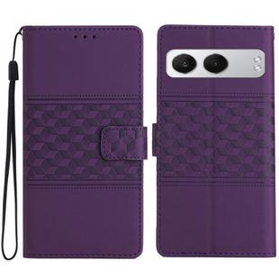 For OnePlus Nord 4 Diamond Embossed Skin Feel Leather Phone Case(Purple)