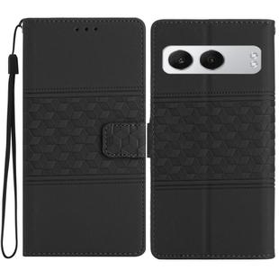 For OnePlus Nord 4 Diamond Embossed Skin Feel Leather Phone Case(Black)