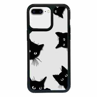 For iPhone 7 Plus / 8 Plus Exclusive Design Style PC Full Coverage Pattern Phone Case(Black Cat)