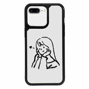 For iPhone 7 Plus / 8 Plus Exclusive Design Style PC Full Coverage Pattern Phone Case(Girl)