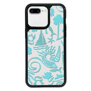 For iPhone 7 Plus / 8 Plus Exclusive Design Style PC Full Coverage Pattern Phone Case(Island Blue)