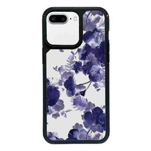 For iPhone 7 Plus / 8 Plus Exclusive Design Style PC Full Coverage Pattern Phone Case(Purple Watercolor Flowers)