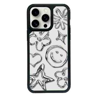 For iPhone 15 Pro Max Exclusive Design Style PC Full Coverage Pattern Phone Case(Metal Smile)