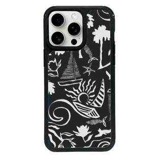 For iPhone 15 Pro Exclusive Design Style PC Full Coverage Pattern Phone Case(Island Black)