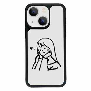 For iPhone 15 Plus Exclusive Design Style PC Full Coverage Pattern Phone Case(Girl)