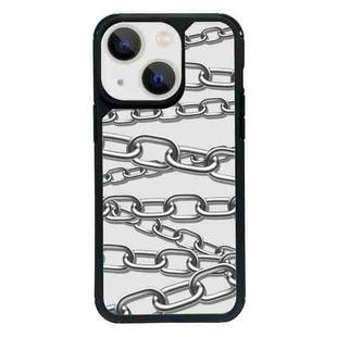 For iPhone 15 Exclusive Design Style PC Full Coverage Pattern Phone Case(Metal Chain)