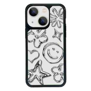 For iPhone 15 Exclusive Design Style PC Full Coverage Pattern Phone Case(Metal Smile)