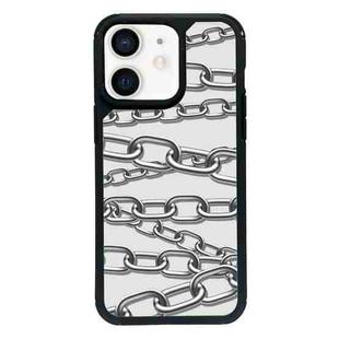 For iPhone 12 Exclusive Design Style PC Full Coverage Pattern Phone Case(Metal Chain)