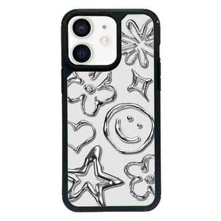 For iPhone 12 Exclusive Design Style PC Full Coverage Pattern Phone Case(Metal Smile)