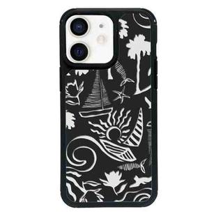 For iPhone 11 Exclusive Design Style PC Full Coverage Pattern Phone Case(Island Black)