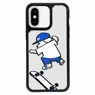 For iPhone X / XS Exclusive Design Style PC Full Coverage Pattern Phone Case(Sports Dog A)