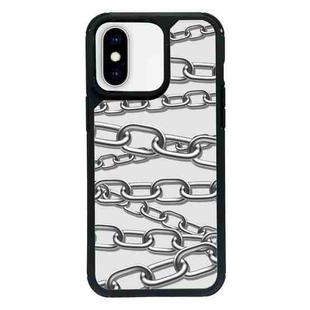 For iPhone X / XS Exclusive Design Style PC Full Coverage Pattern Phone Case(Metal Chain)