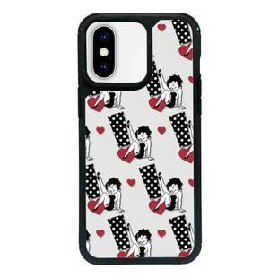 For iPhone X / XS Exclusive Design Style PC Full Coverage Pattern Phone Case(Miss Betty A)