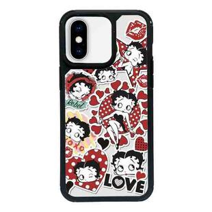 For iPhone X / XS Exclusive Design Style PC Full Coverage Pattern Phone Case(Miss Betty C)