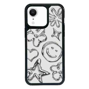 For iPhone XR Exclusive Design Style PC Full Coverage Pattern Phone Case(Metal Smile)