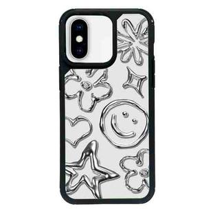 For iPhone XS Max Exclusive Design Style PC Full Coverage Pattern Phone Case(Metal Smile)