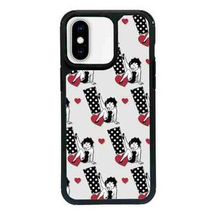 For iPhone XS Max Exclusive Design Style PC Full Coverage Pattern Phone Case(Miss Betty A)