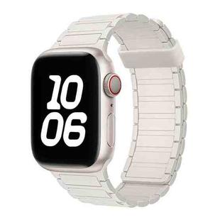 For Apple Watch Ultra 2 49mm Tri-beads Magnetic Hoop Silicone Watch Band(Starlight)