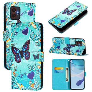 For Samsung Galaxy XCover7 Pro Colored Drawing Pattern Plain Weave Leather Phone Case(Love Butterfly)