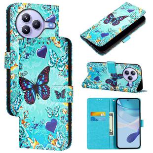 For Xiaomi Civi 5 Pro Colored Drawing Pattern Plain Weave Leather Phone Case(Love Butterfly)